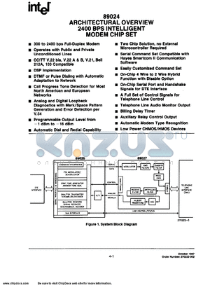 P89026 datasheet - 16-bit processor for 2400bps modem