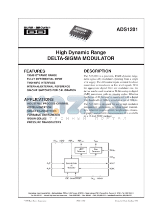 DCP012415DP-U datasheet - High Dynamic Range Delta-Sigma Modulator