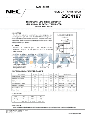 2SC4187-T1 datasheet - Silicon transistor