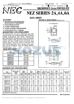 NEZ1414-4A datasheet - 14GHz band high-output amplification