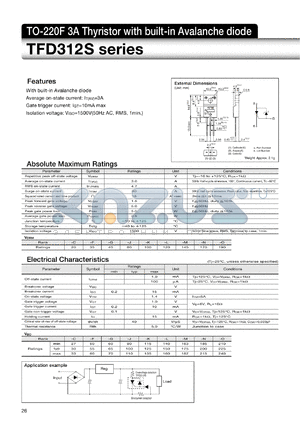 TFD312S-C datasheet - Thyristor With Built-in Avalanche Diode