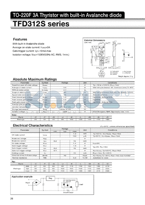 TFD312S-K datasheet - Thyristor With Built-in Avalanche Diode