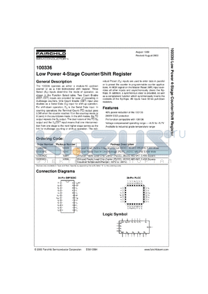 100336DC datasheet - Low Power 4-Stage Counter/Shift Register