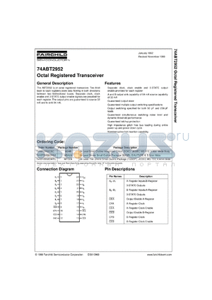 74ABT2952CMSAX datasheet - Octal Registered Transceiver [Advanced]