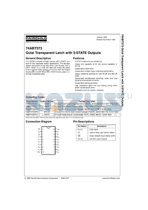74ABT373CMSAX datasheet - Octal Transparent Latch with 3-STATE Outputs