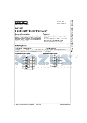 74F1056SCX datasheet - 8-Bit Schottky Barrier Diode Array