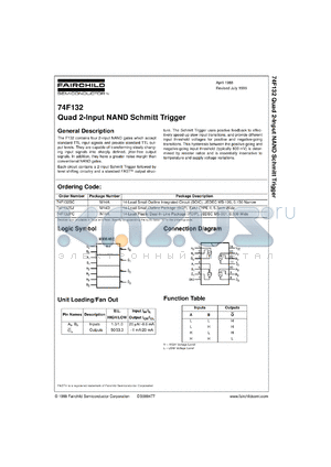 74F132SJX datasheet - Quad 2-Input NAND Schmitt Trigger