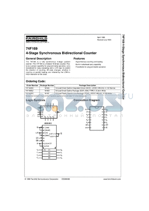 74F169SCX datasheet - 4-State Synchronous Bidirectional Counter
