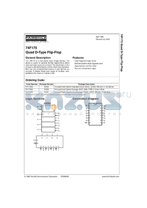 74F175SCX datasheet - Quad D-Type Flip-Flop