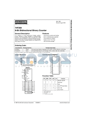 74F269CW datasheet - 8-Bit Bidirectional Binary Counter