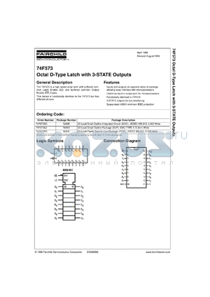 74F573SJX datasheet - Octal D-Type Latch with 3-STATE Outputs