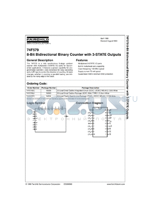 74F579SCX datasheet - 8-Bit Bidirectional Binary Counter with 3-STATE Outputs