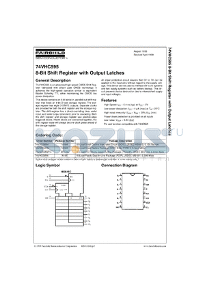 74VHC595CW datasheet - 8-Bit Shift Register with Output Latches