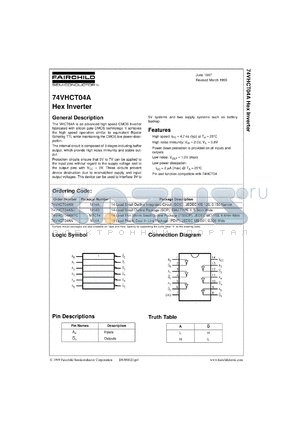 74VHCT04ACW datasheet - Hex Inverter