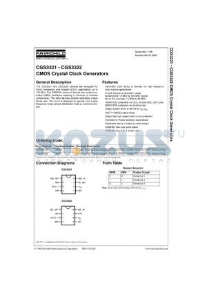 CGS3321MX datasheet - CMOS Crystal Clock Generators