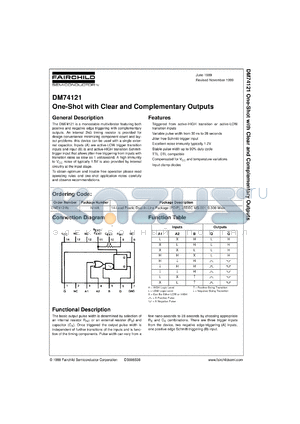 DM74121CW datasheet - One-Shot With Clear and Complementary Outputs