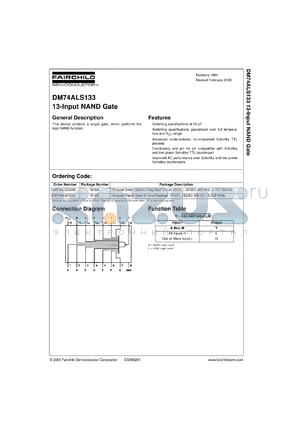 DM74ALS133MX datasheet - 13-Input NAND Gate