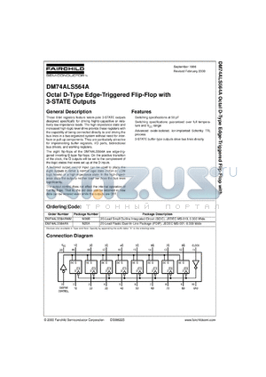 DM74ALS564AWMX datasheet - Octal D-Type Edge Triggered Flip-Flop with 3-STATE Outputs