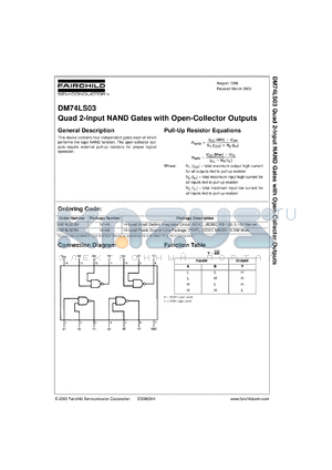 DM74LS03CW datasheet - Quad 2-Input NAND Gate with Open-Collector Outputs