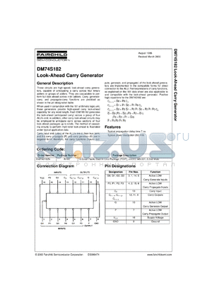 IDM2902NC datasheet - Look-Ahead Carry Generator