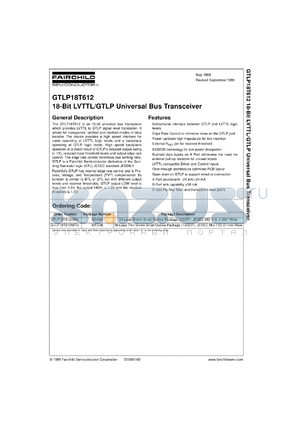 GTLP18T612MEAX datasheet - 18-Bit LVTTL/GTLP Universal Bus Transceiver