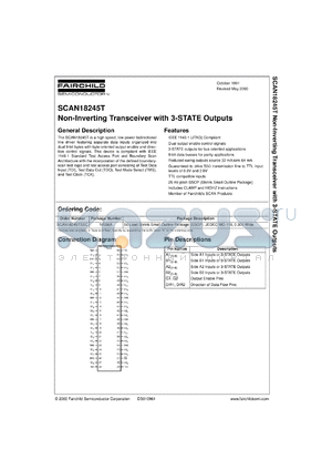 SCAN18245TSSCX datasheet - Non-Inverting Transceiver with 3-STATE Outputs