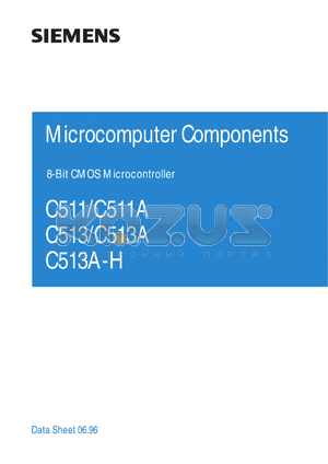SAF-C513A-HN datasheet - 8-bit CMOS microcontroller with reprogrammable EEPROM