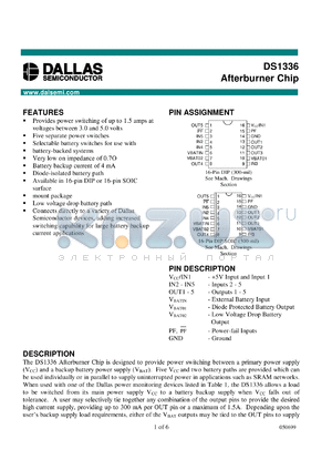 DS1336SN datasheet - Afterburner Chip