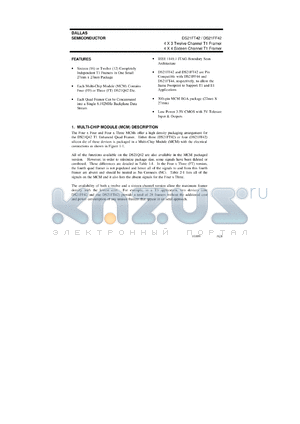 DS21FT42N datasheet - Four x Three 12 Channel T1 Framer