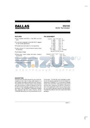 DS2105Z datasheet - SCSI Terminator