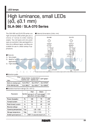 SLA-360LT datasheet - High luminance, small LED