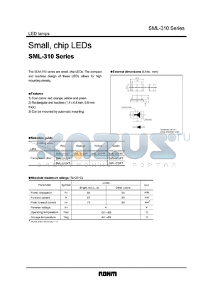 SML-310FT datasheet - Small chip LED (green)