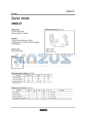 UMZ8.2 datasheet - Zener diode