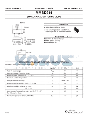 GSD2004SW datasheet - Small Signal Diode