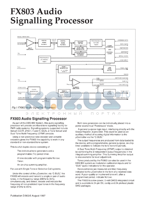 FX406J datasheet - Universal analogue signal processor