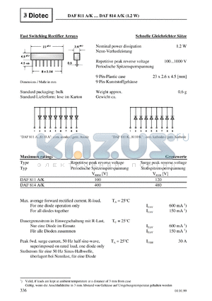 DAF811A/K datasheet - Fast switching rectifier array