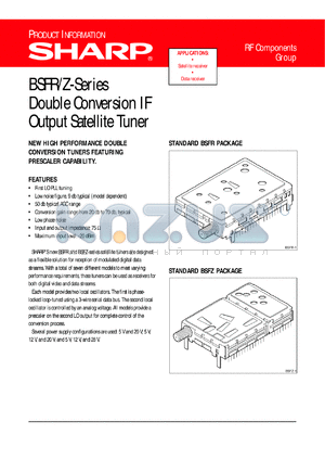 BSFR53G05 datasheet - Double conversion IF output satellite tuner