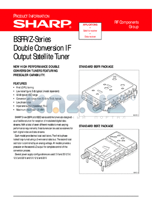 BSFR53G07 datasheet - Double conversion IF output satellite tuner