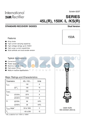 45LFR80 datasheet - Standard recovery diode