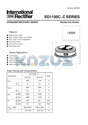 SD110OC32C datasheet - Standard recovery diode