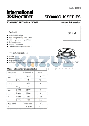 SD300OC10K datasheet - Standard recovery diode
