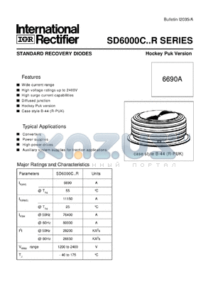 SD600OC24R datasheet - Standard recovery diode