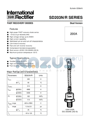 SD203R14S20PBC datasheet - Fast recovery diode