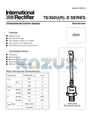 300UFR160AYPD datasheet - Standard recovery diode