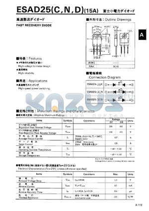 ESAD25-D datasheet - Fast recovery diode