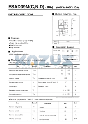 ESAD39M-D datasheet - Fast recovery diode