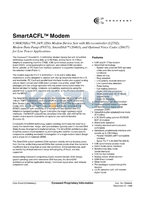 VC20437 datasheet - SmartACFL Modem