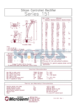 15102GOA datasheet - Silicon Controlled Rectifier