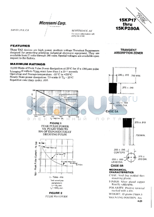 15KP260C datasheet - Transient Voltage Suppressor