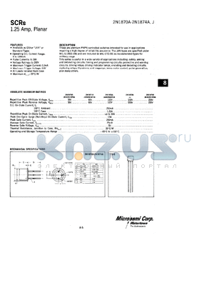 2N1873 datasheet - Silicon Controlled Rectifier